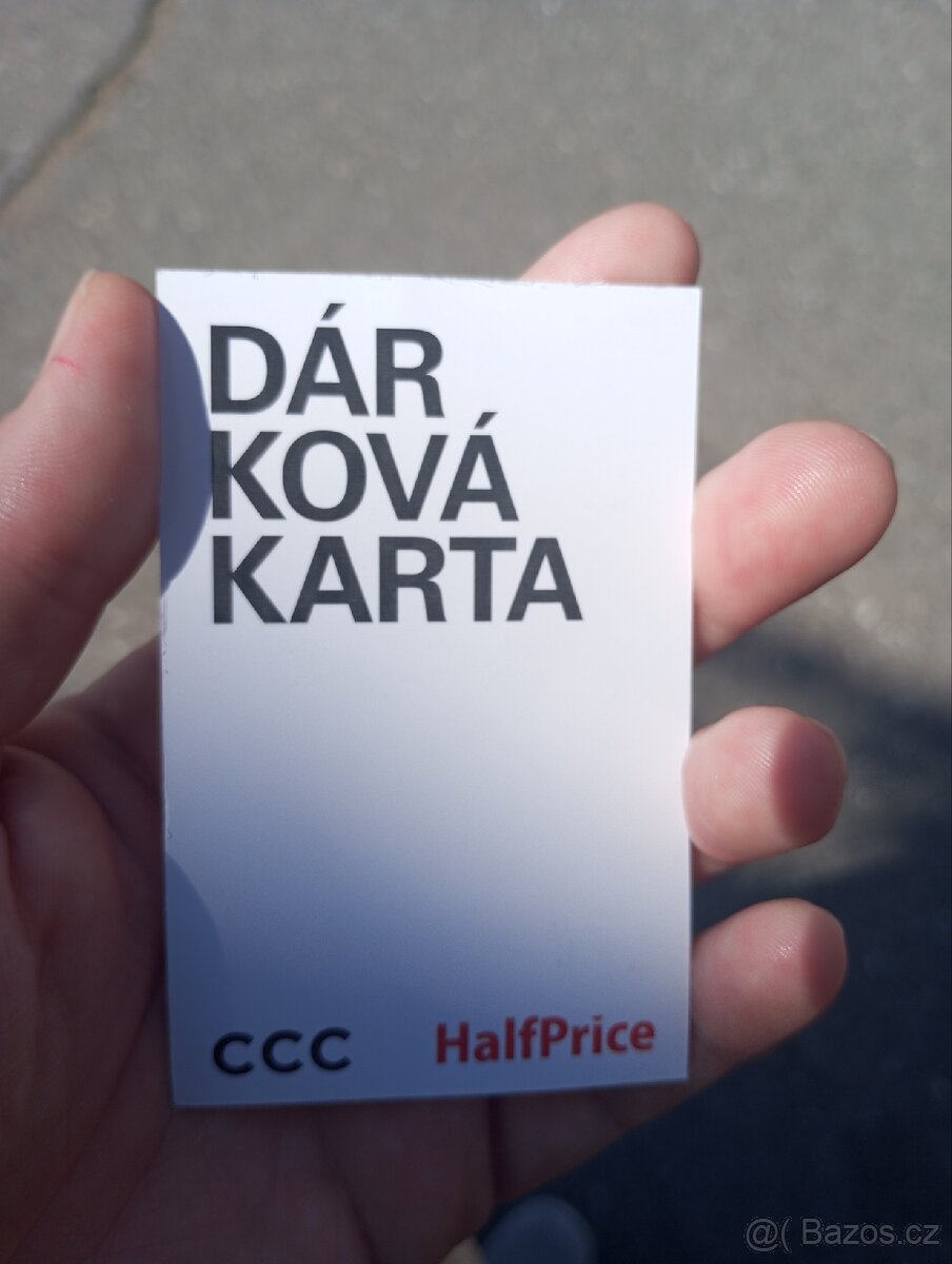 dárková karta CCC a HalfPrice
