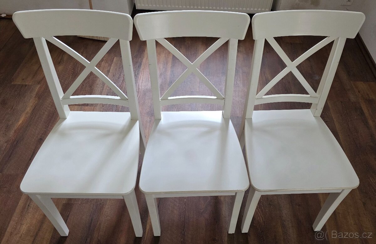 3ks židle IKEA Ingolf bílá