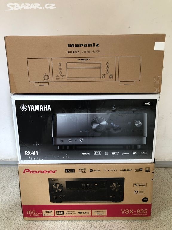 Originální obaly od hifi komponentů a reprosoustav