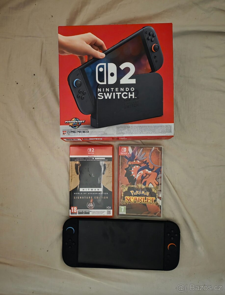 Nintendo Switch 2 Mario Kart World + 2 hry- V ZÁRUCE