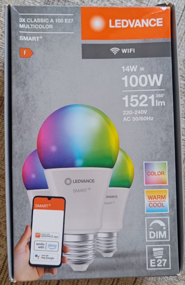 WiFi žárovky Ledvance barevné stmívatelné
