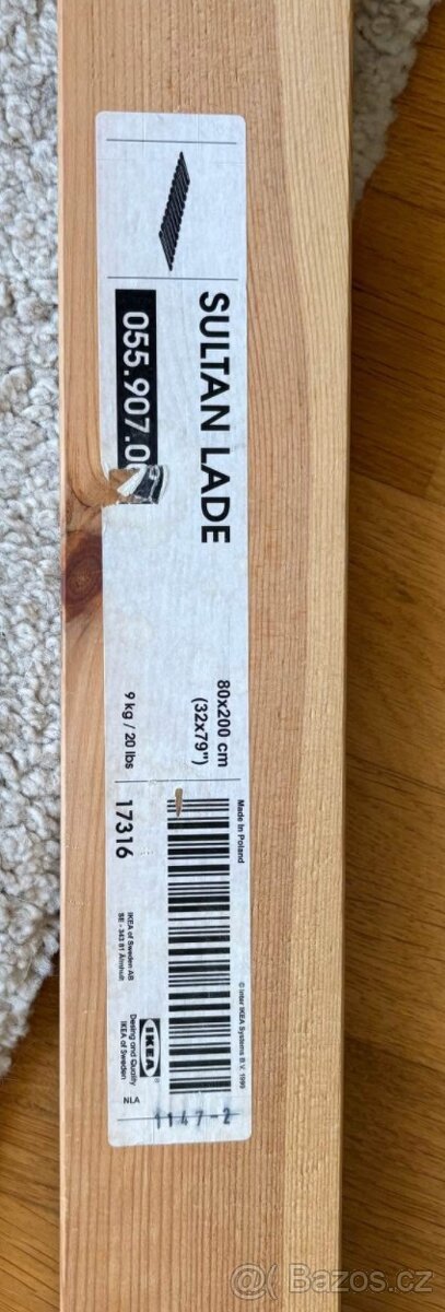 Rošty laťkové ikea 80x200