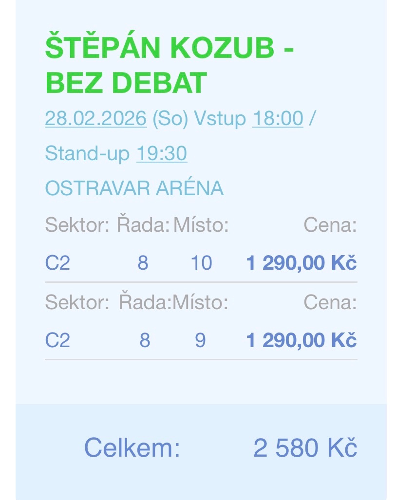 ŠTĚPÁN KOZUB - BEZ DEBAT 28.02.2026 OSTRAVA