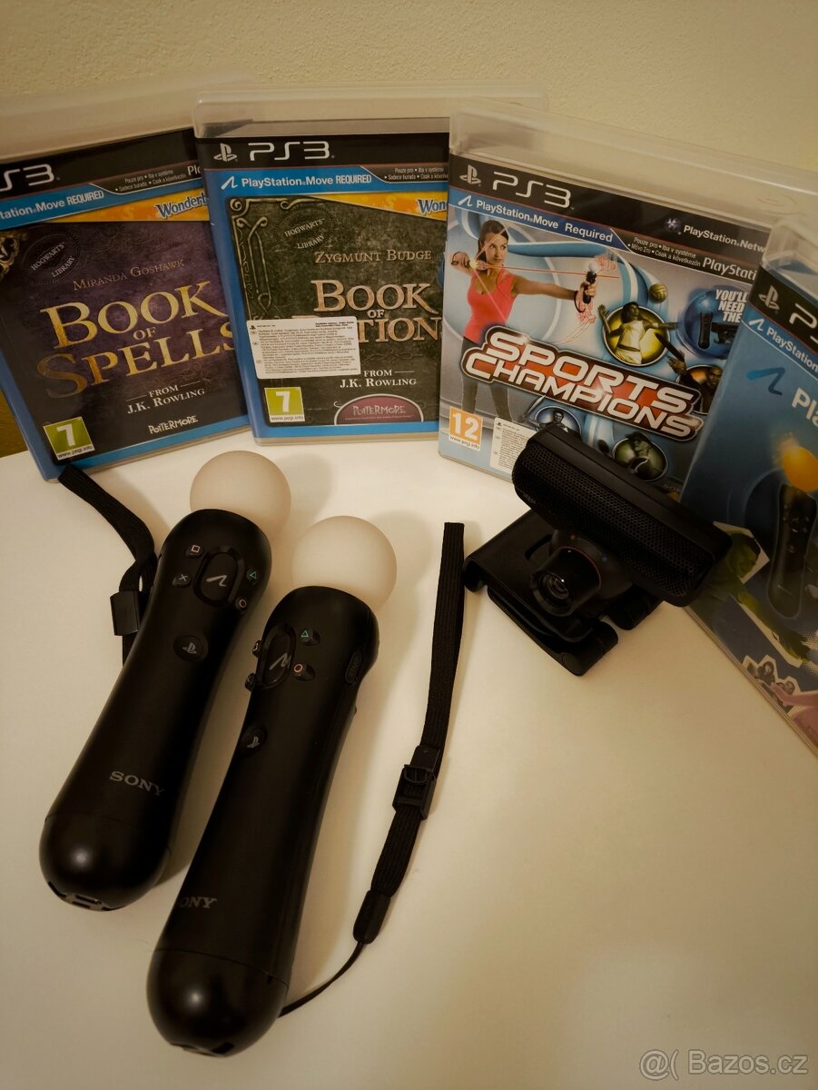 PS3 PlayStation Move – kompletní set + hry
