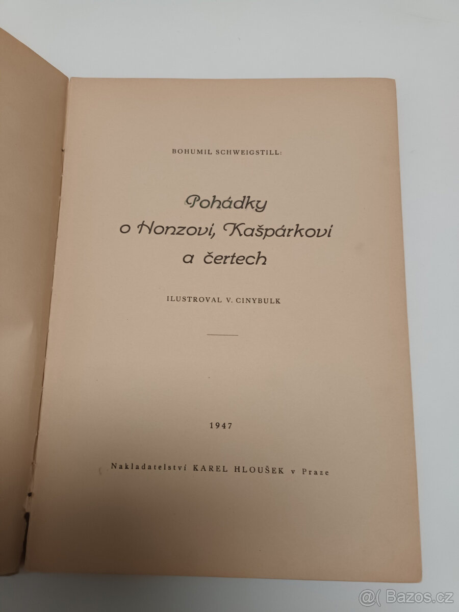 B. Schweigstill: Pohádky o Honzovi, Kašpárkovi a čertech