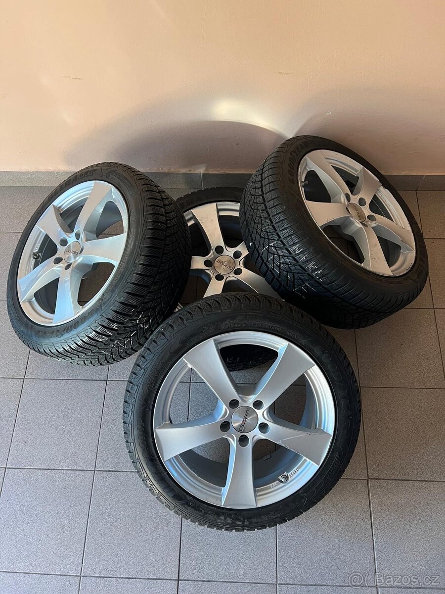 Alu kola 5x112 r18 / Goodyear ultra grip 245/45 R18 100v M+S