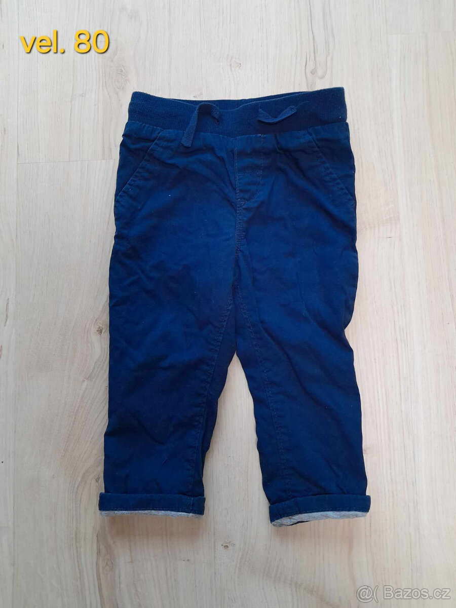 Kalhoty s podšívkou H&M vel. 80