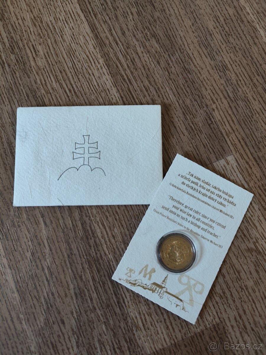 2 Euro Slovensko Příchod Konstantina a Metoděje