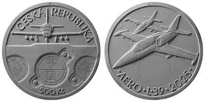 500 Kč 2025 Letoun Aero L-39 Albatros PROOF ČNB,
