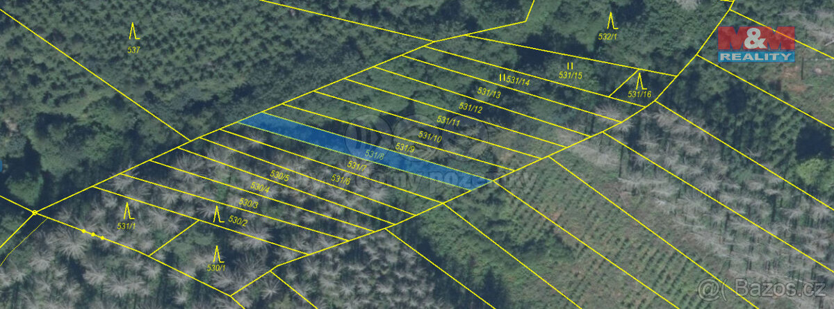 Prodej lesa, 212 m², Mírovka, Havlíčkův Brod