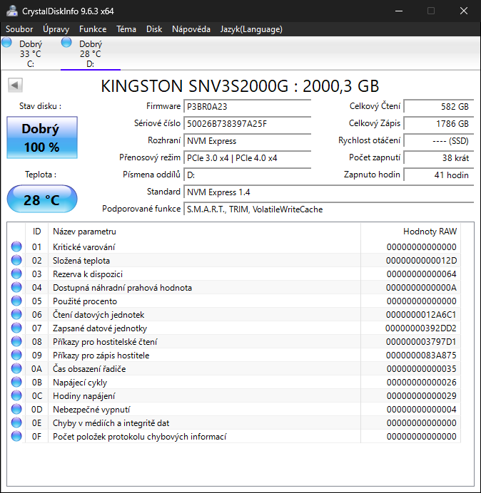 Kingston NV3 2TB - záruka