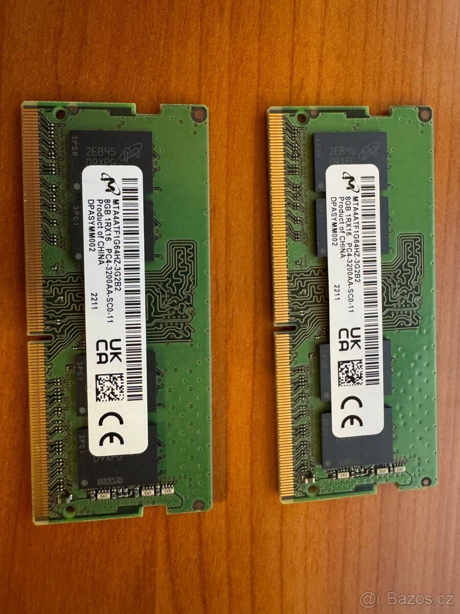Zánovní paměd DDR4 16GB 2x8GB