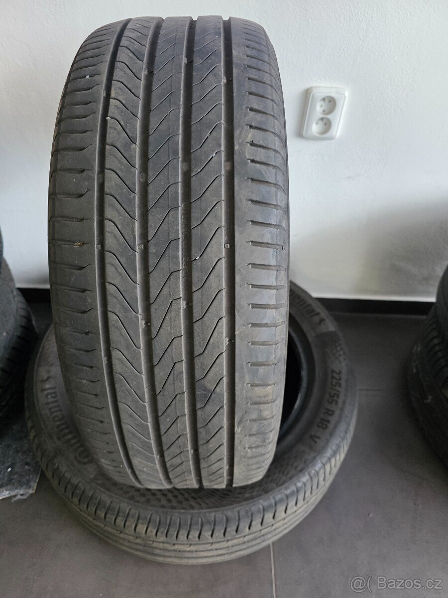 2x LETNÍ PNEU CONTINENTAL 225/55R18 ULTRACONTACT