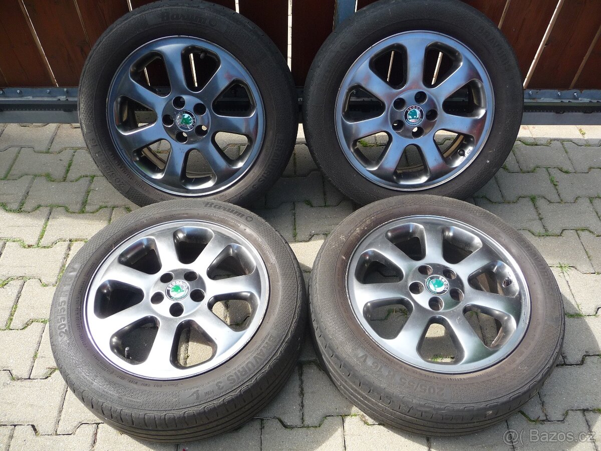 ALU KOLA 16 ŠKODA L&K 5x100 +SADA LETNÍCH+ZIMNÍCH PNEU 16