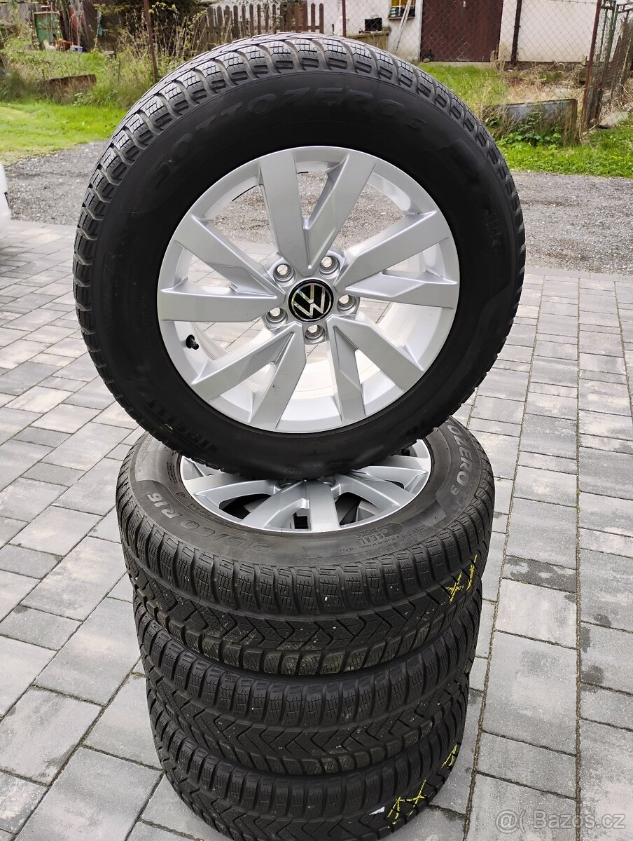 Alu kola 5x112, 6,5Jx16, ET41, zimní pneu 215/60/R16