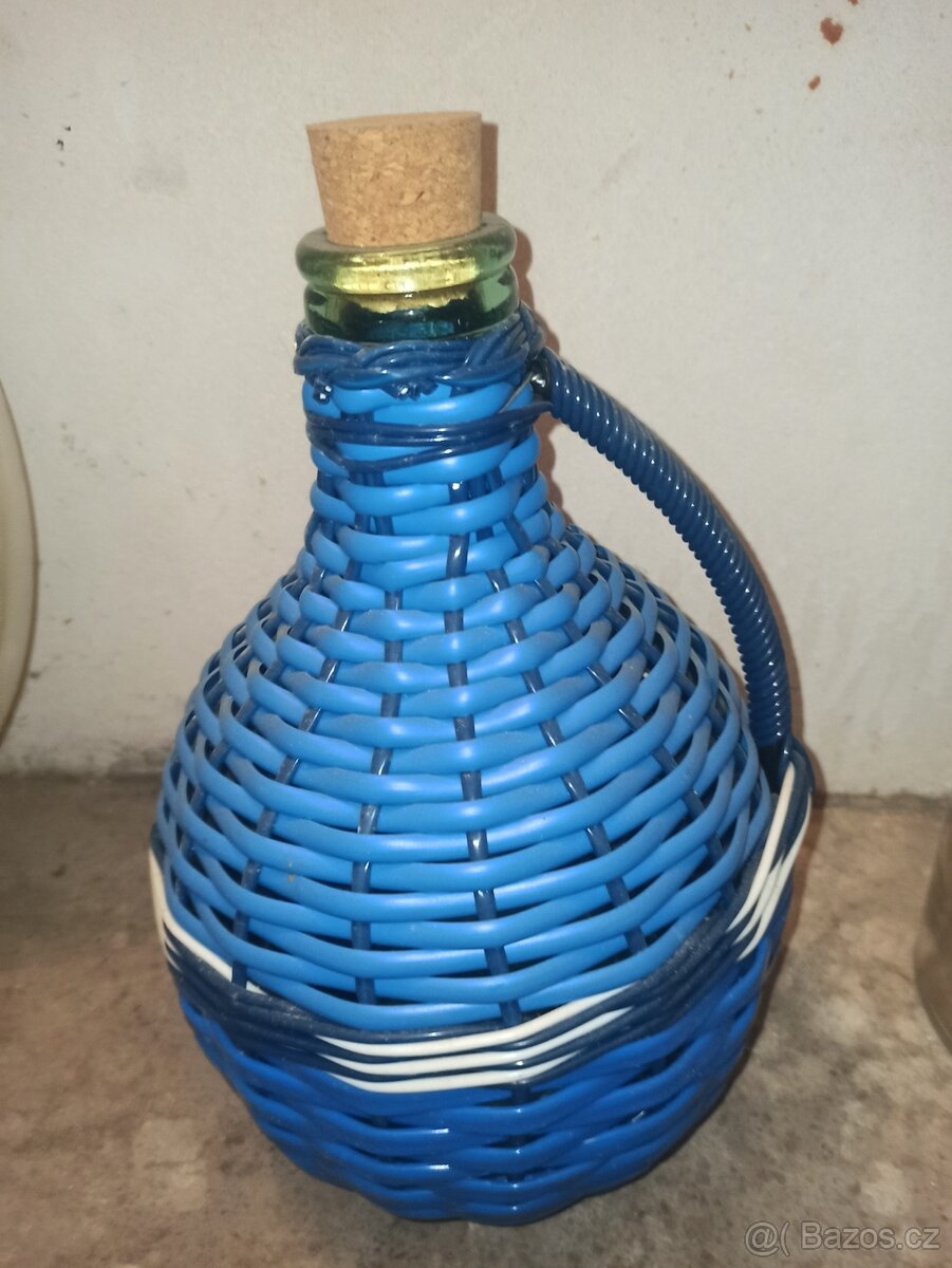 Demižon  Bláha opletený 5 l modrý