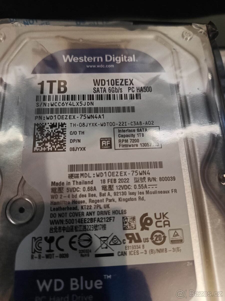 NOVÝ HDD Western Digital Blue 1TB – WD10EZEX – SATA III –