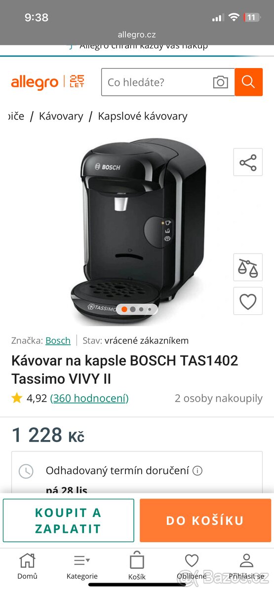 Bosch kávovar