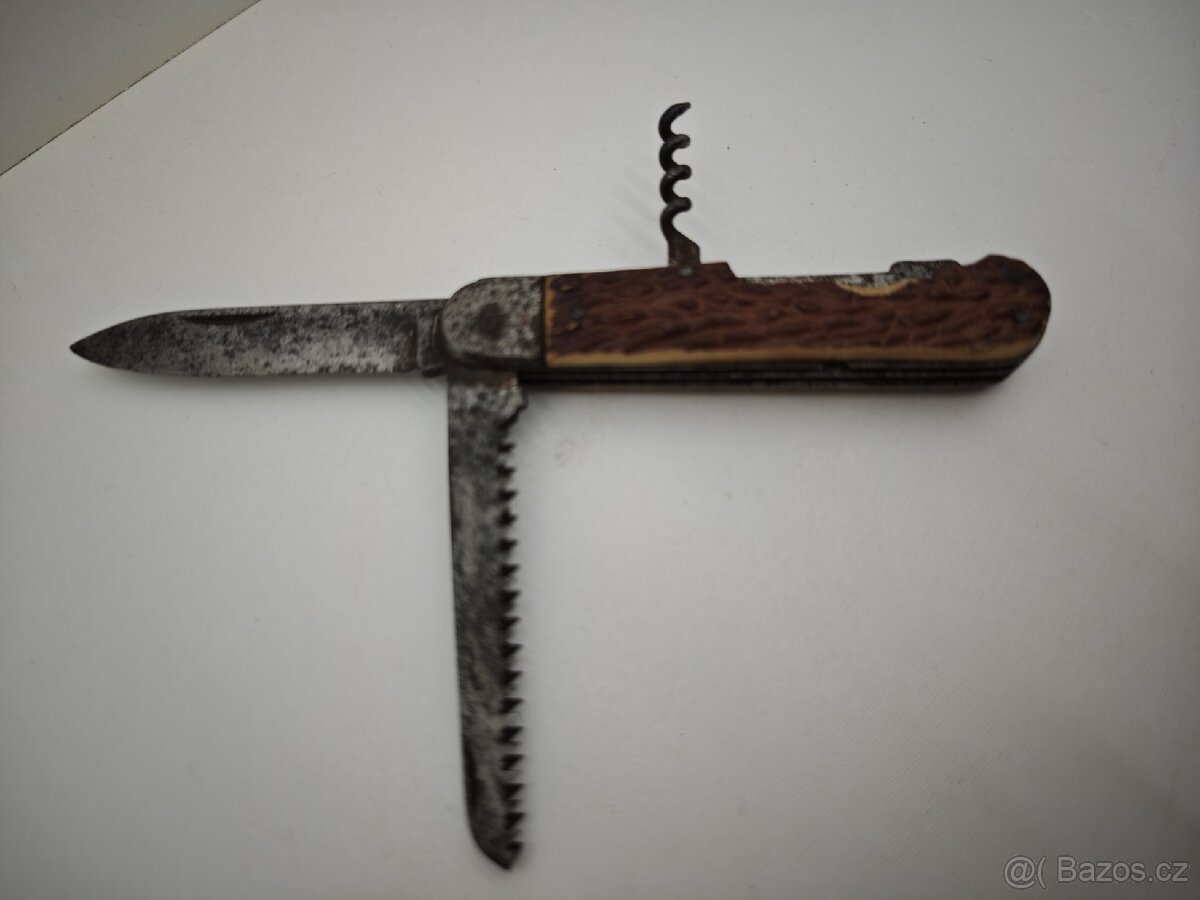 Starý retro kapesní, lovecké nůž Mikov Fixír