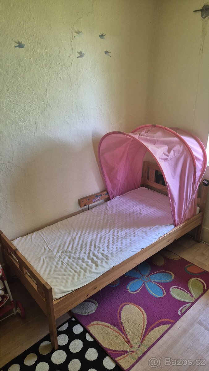 Dětská postýlka 160x80 včetně baldachýnu