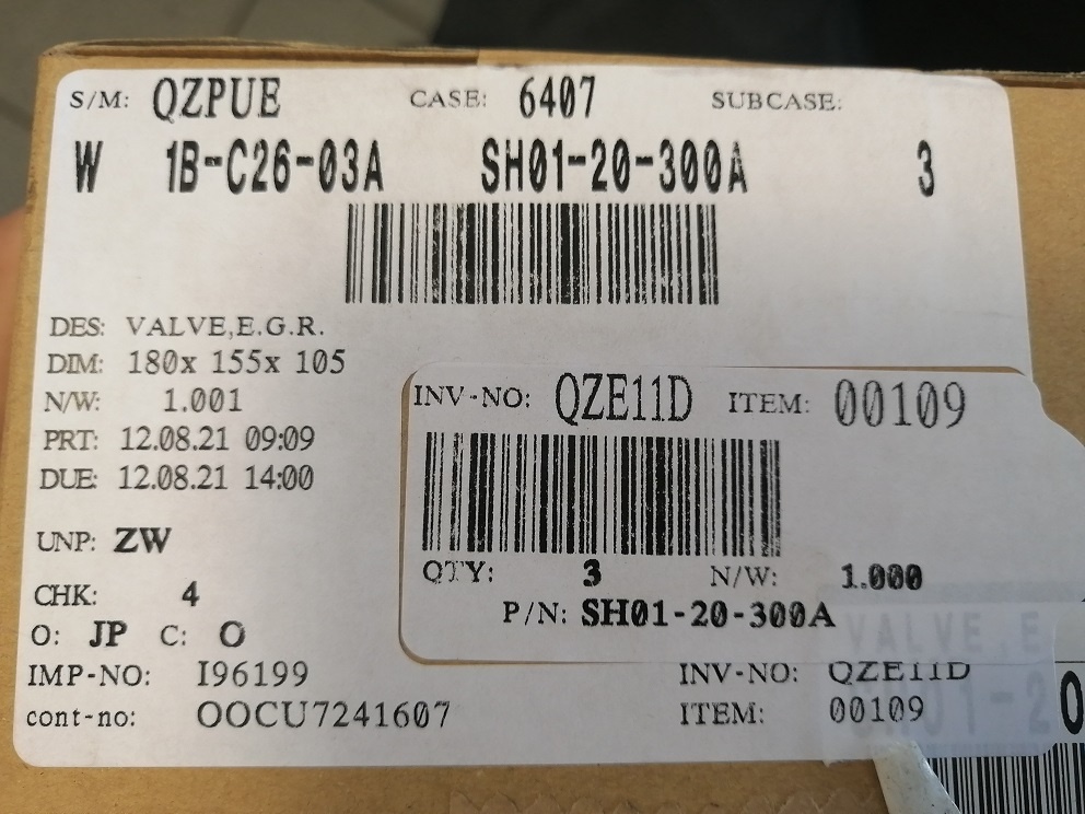 EGR ventil Mazda 6 GJ 2012 -