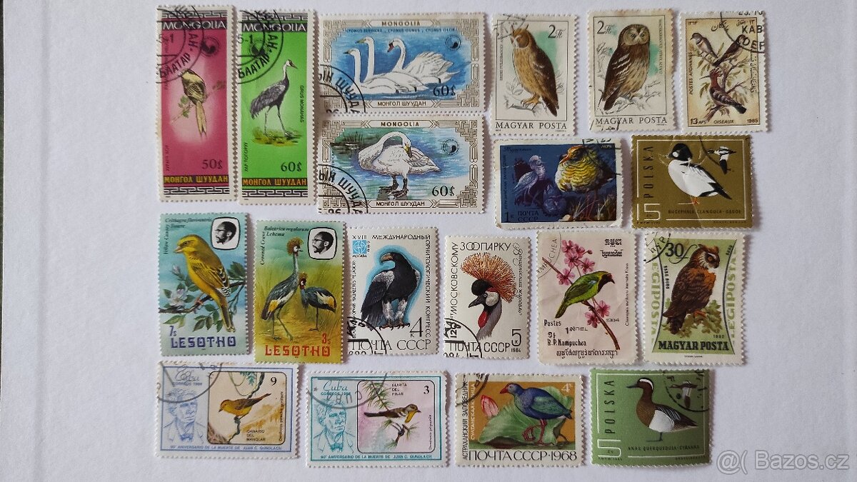 Poštovní známky ptáci