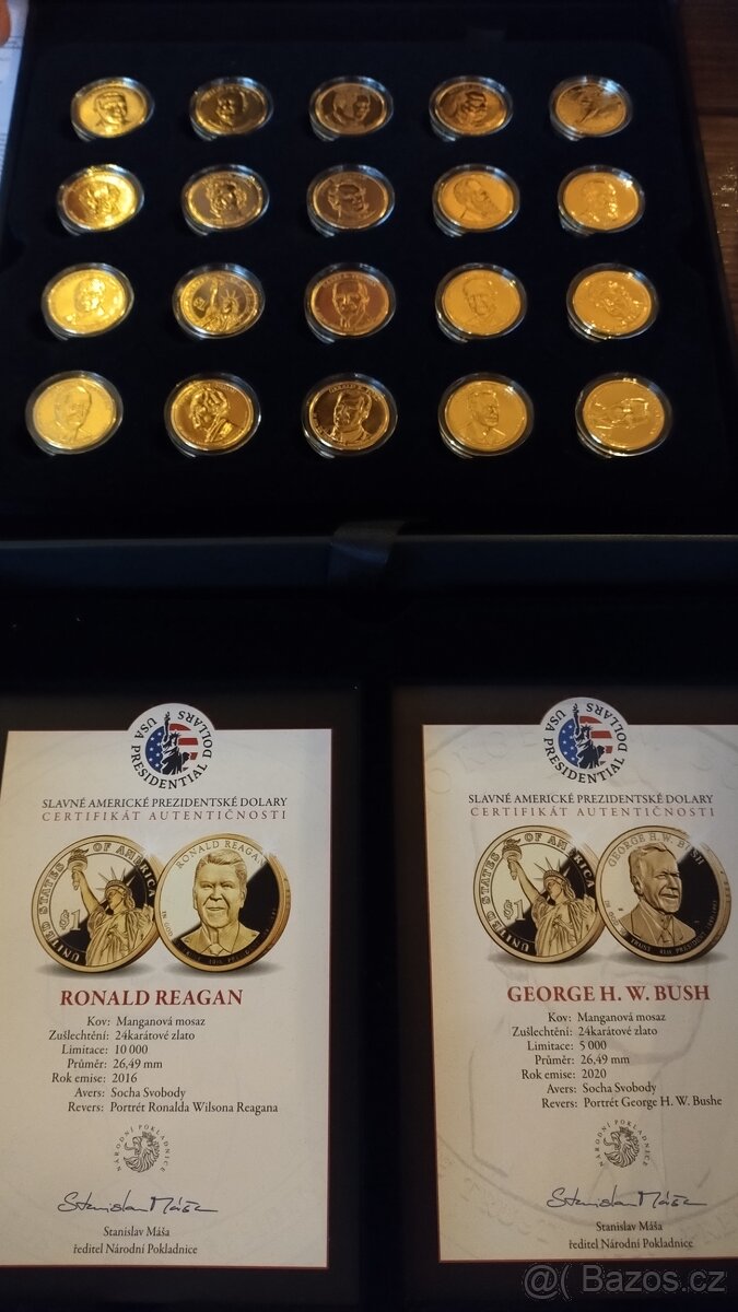 Kolekce mincí prezidentských dolarů