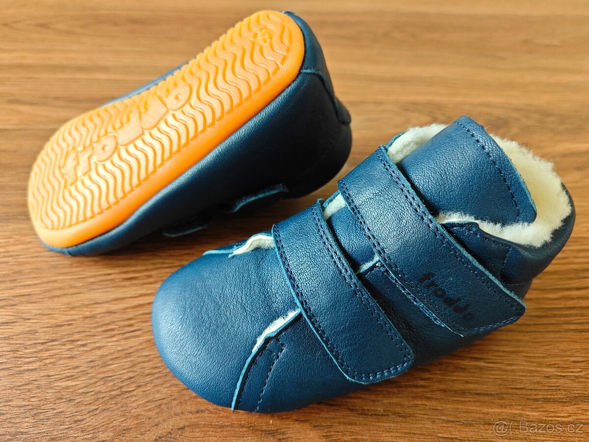 Nové Froddo Prewalkers Barefoot kožené zateplené boty ve. 21