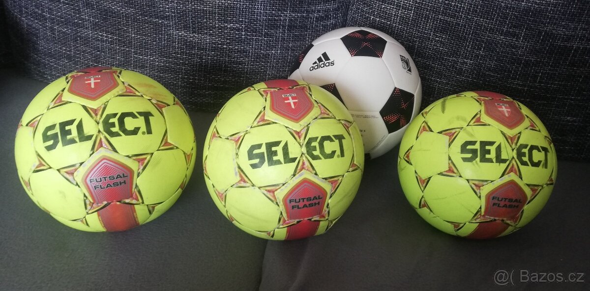 3 FUTSALOVÉ míče SELECT + zdarma ADIDAS