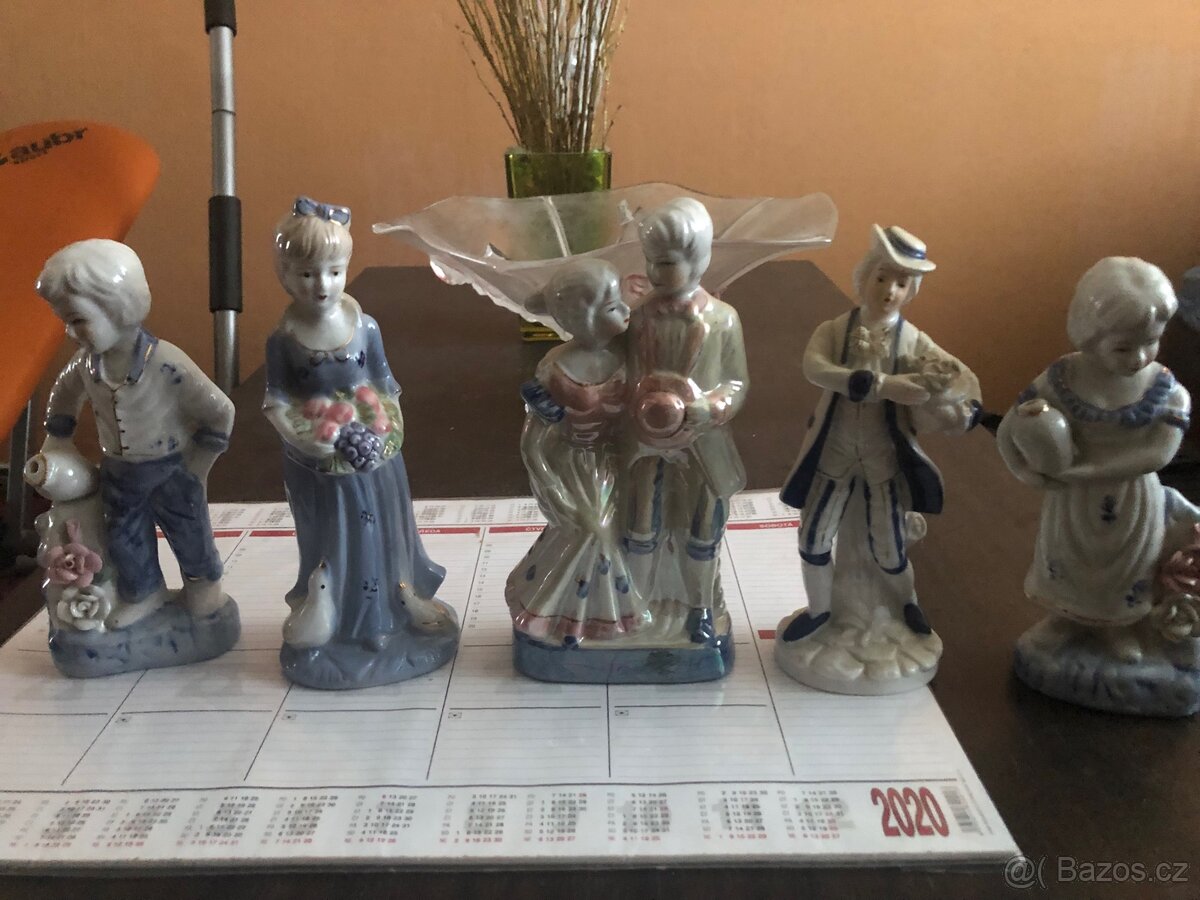Porcelánového sošky  5 ks