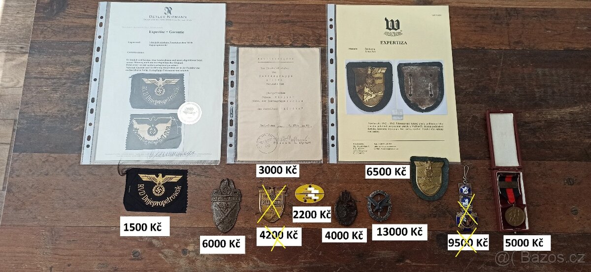 Vzácné medaile, vyznamenání Německo.