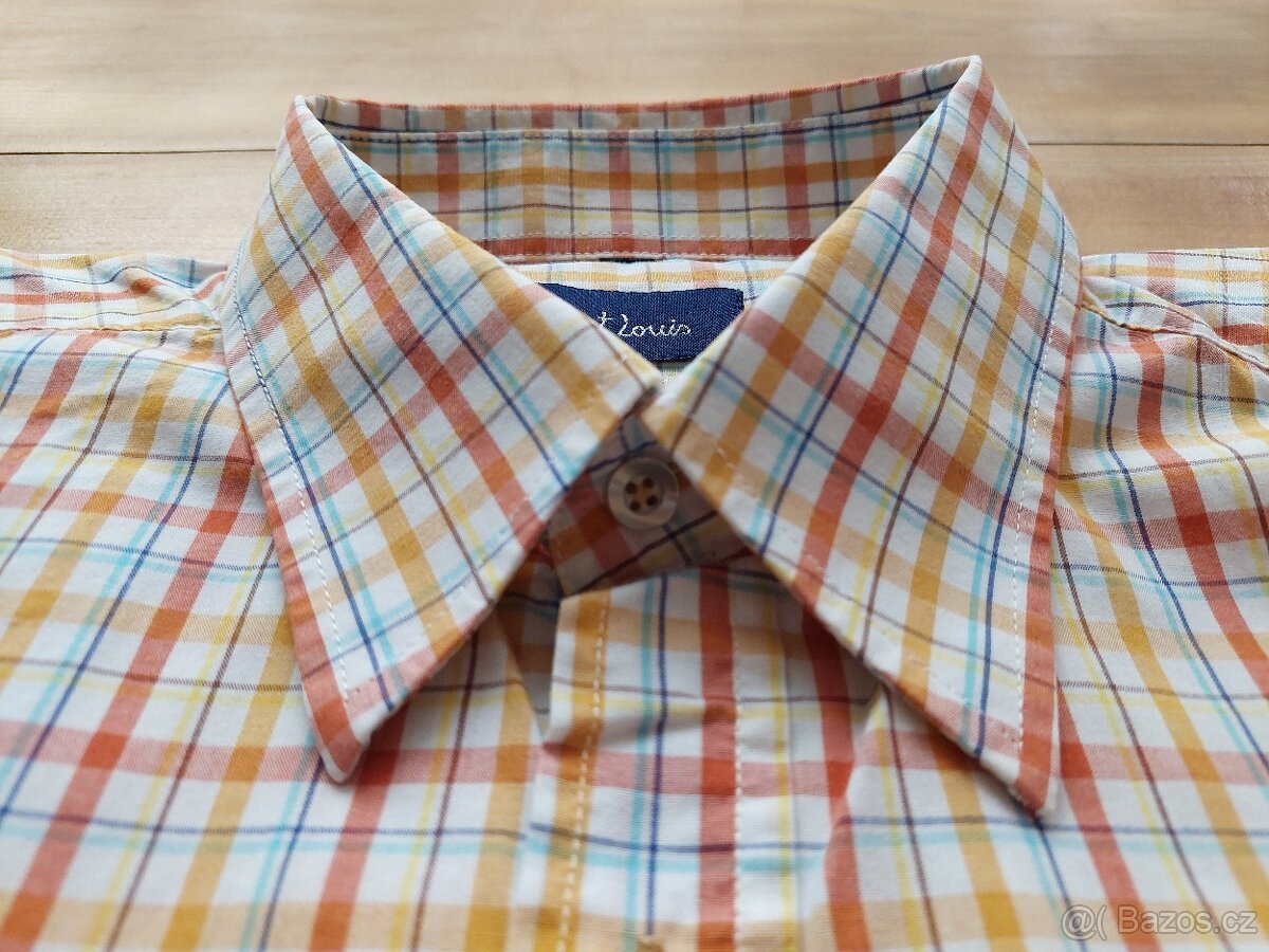 Zánovní košile - krátký rukáv, L-XL, pánská mužská - SLEVA