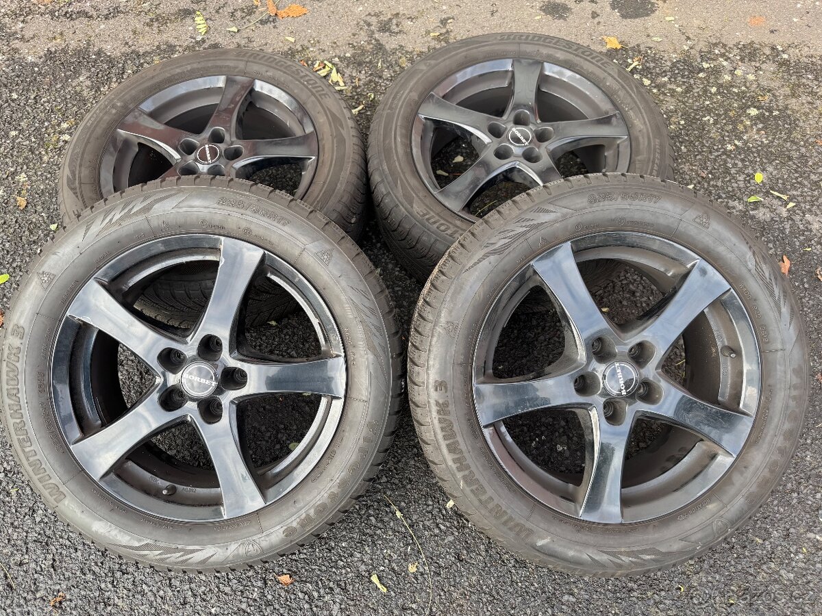 Alu zimni sada Borbet 225/55/17 Opel 5x115
