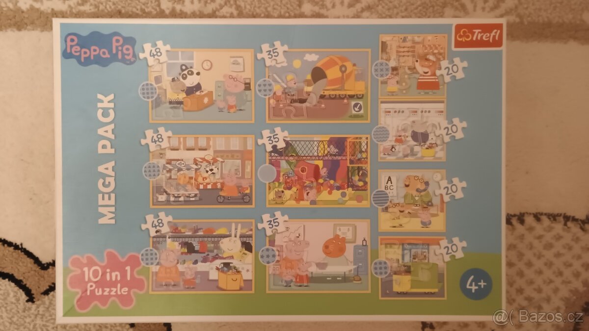 Puzzle Tlapková patrola / Prasátko Pepa (2 x 50 Kč)