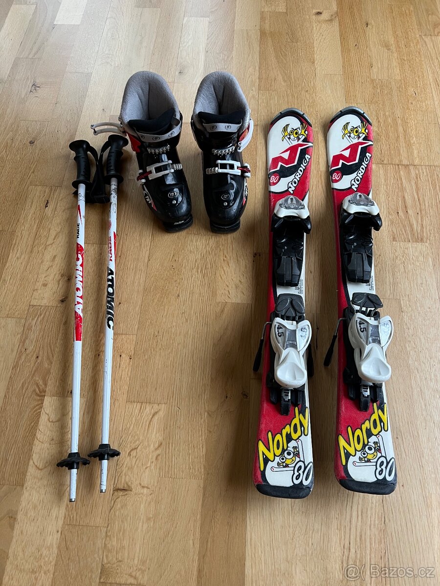 Lyže 80 cm, celý set