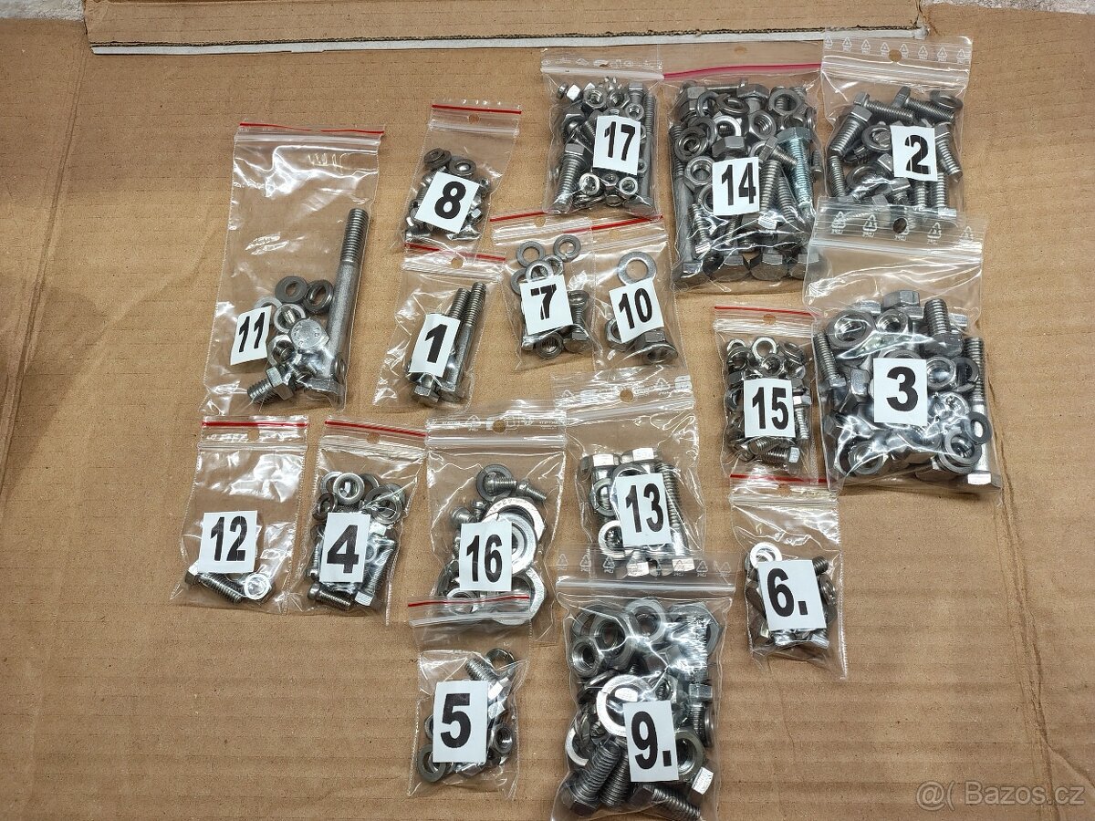 Sada šroubů Jawa 250/559 a 350/360 panelka nerez