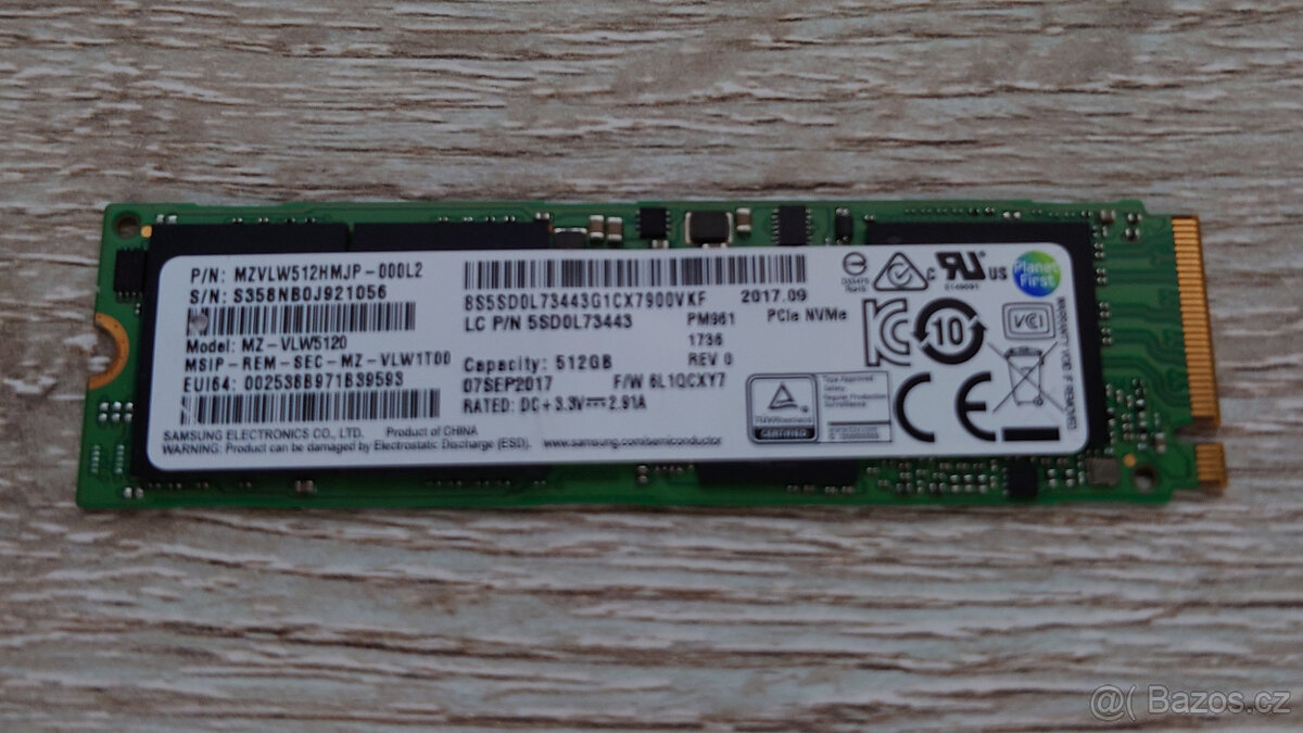 512 gb M2 2280 SSD Samsung - model mz-vlw5120
