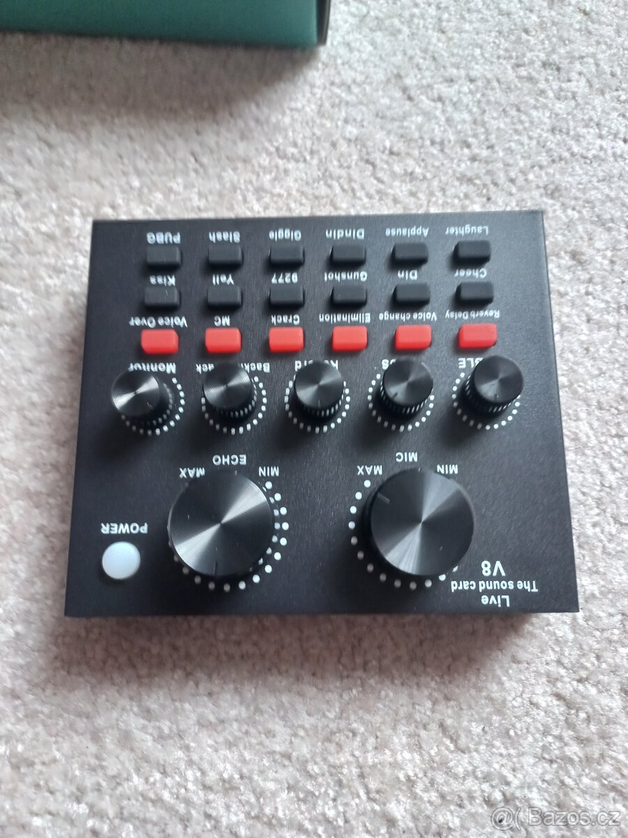 Zvuková karta V8 Audio rozhraní Externí USB Live Broadcast m