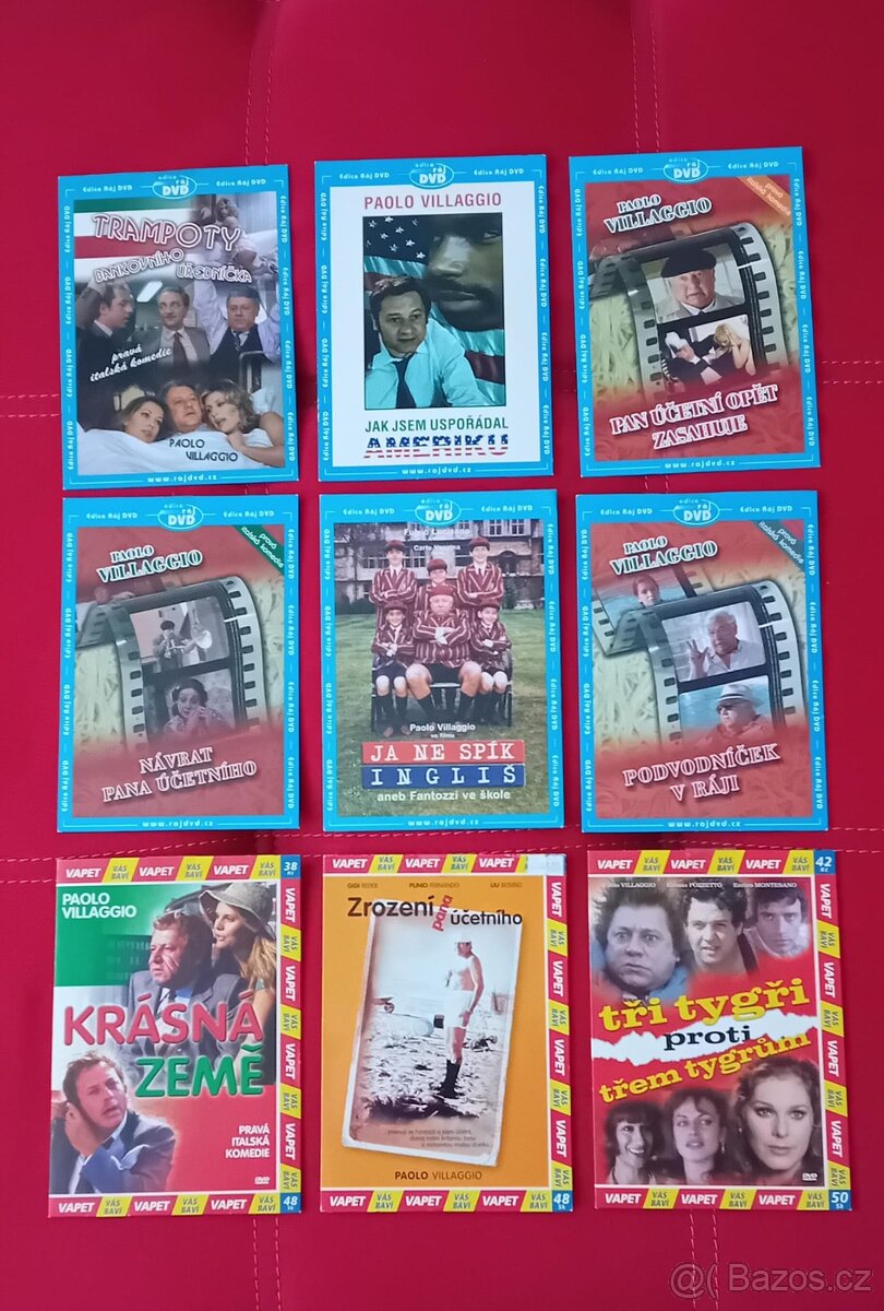 9 DVD PAOLO VILLAGIO. Návrat pana účetního a jiné