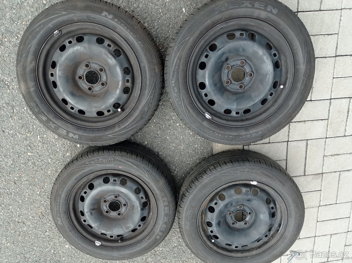 zánovní letní plech kola 15" ORIGINAL SKODA FABIA III,Rapid