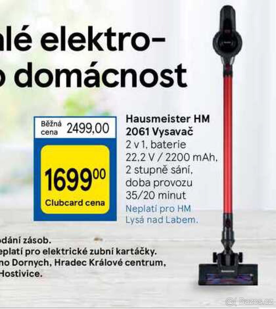 Hausmeister 2v1 vysavač