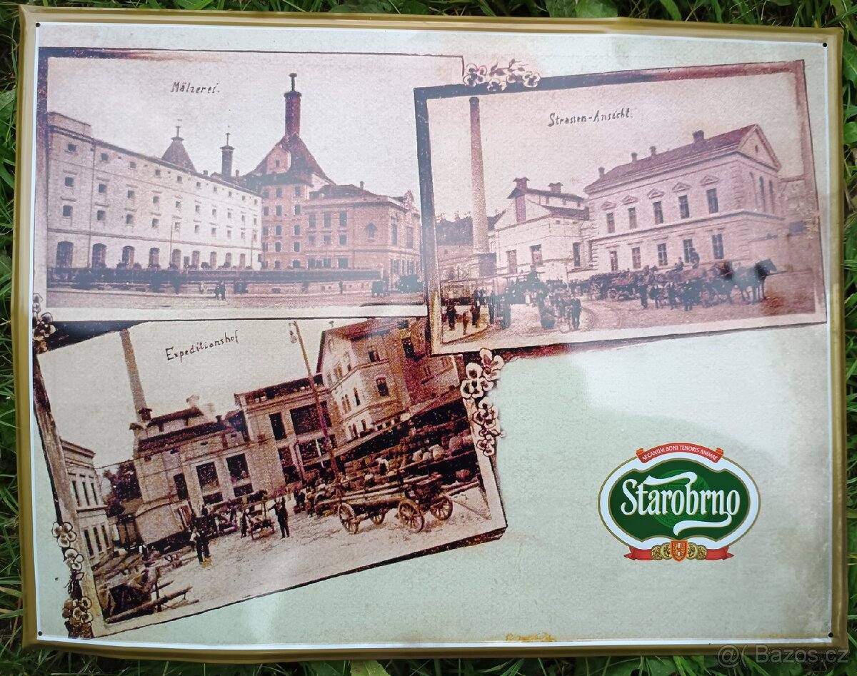 Plechová cedule Starobrno