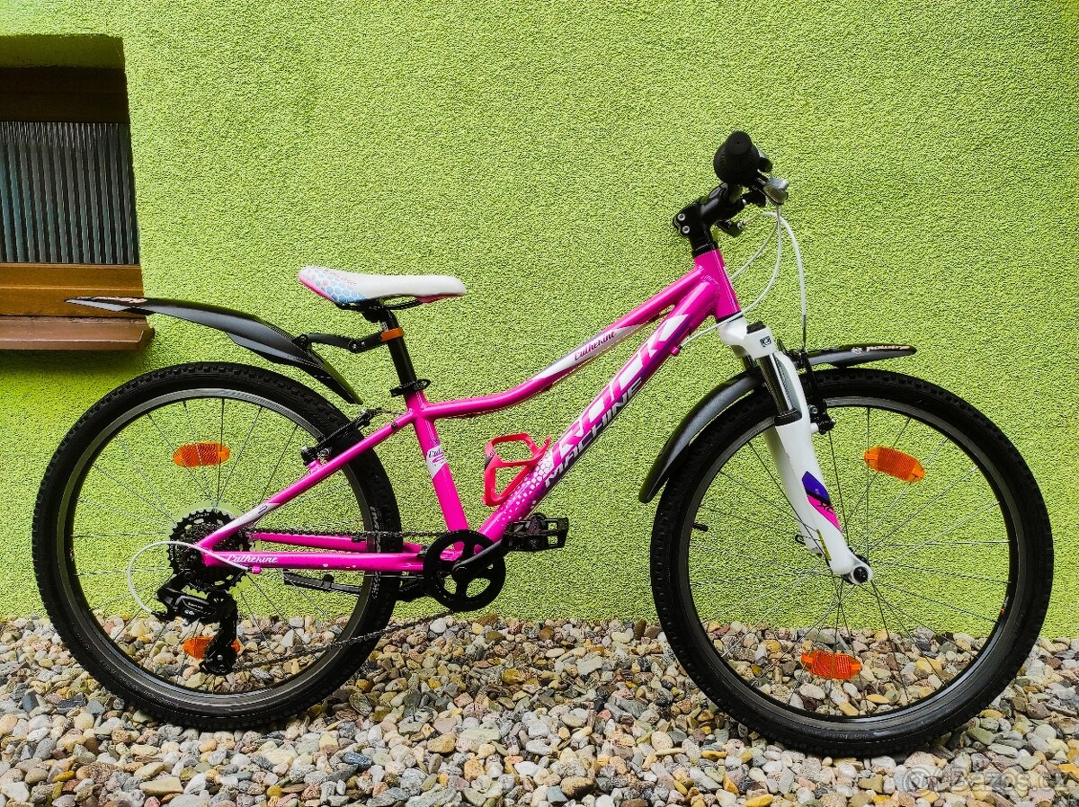 Značkové dětské kolo ROCK MACHINE 24" (RŮŽOVÁ)