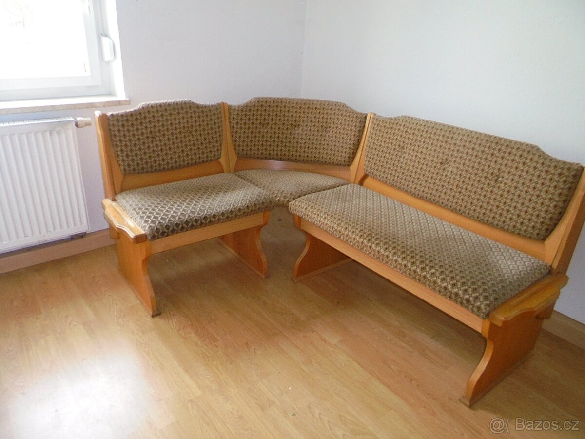 kuchynská, rohová lavice, čalouněná