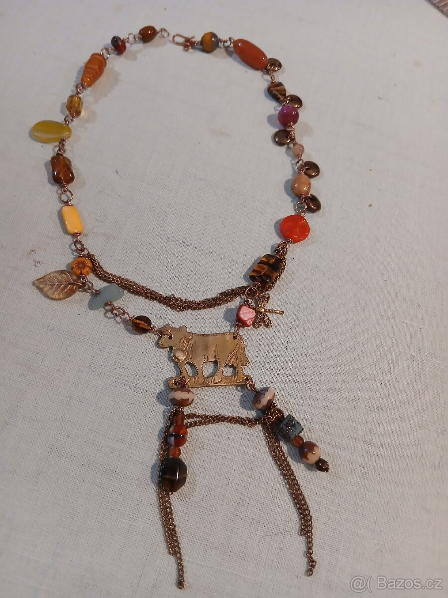 Drátkovaný náhrdelník bižuterie