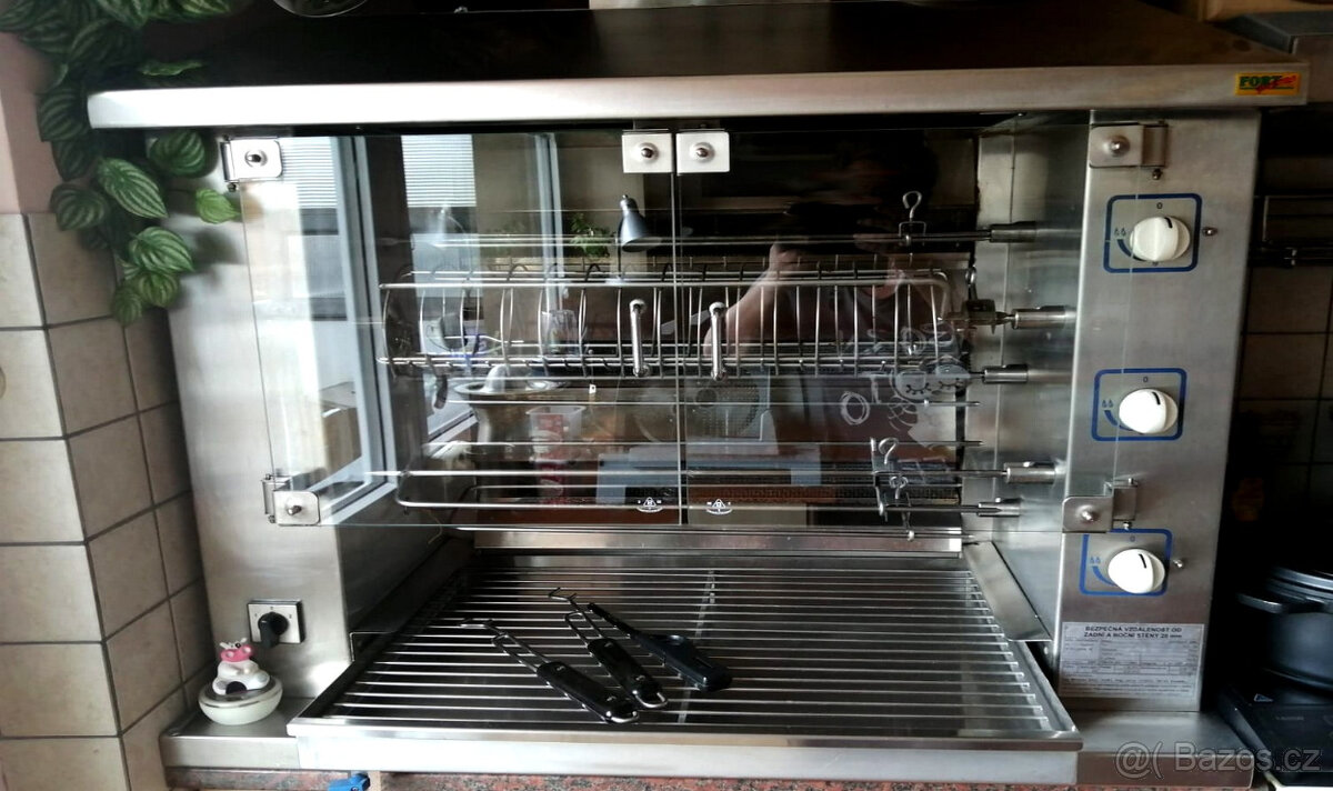 Gril na 25 kuřat, plynový