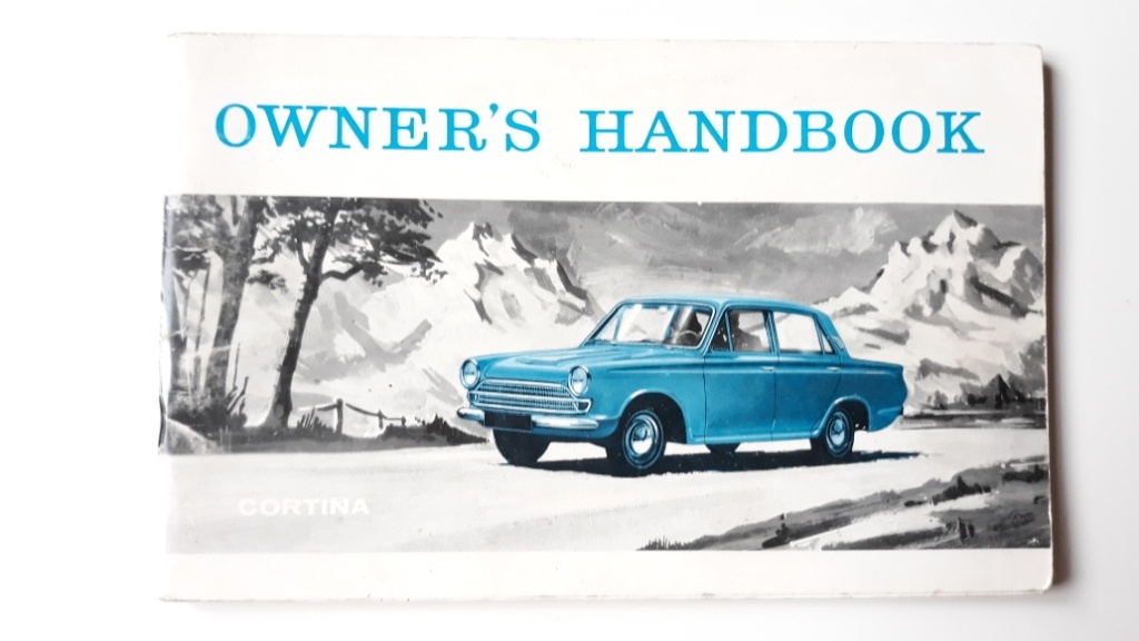 Dobové retro prospekty, manuály Ford Cortina a Consul