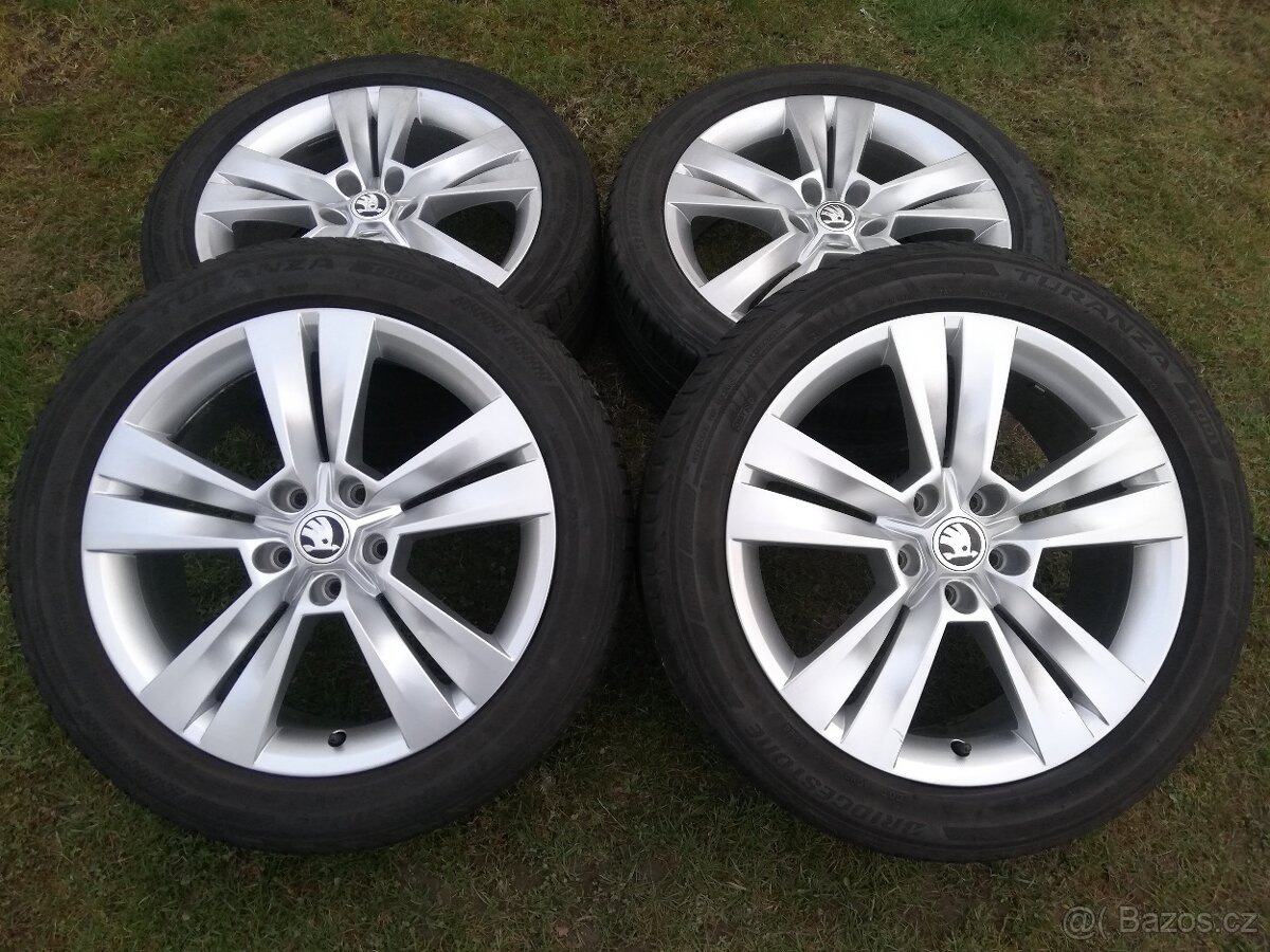 alu Škoda Karoq 215/50/18 letní,alu Mytikas Škoda 18" orig.