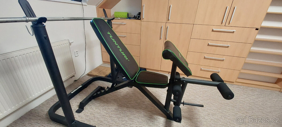 TOP domácí posilovací set – lavice + osy + 78 kg kotoučů