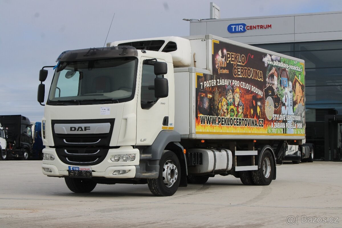 DAF LF 260 FA, EURO 6, HYDRAULICKÉ ČELO, PNEU 80%,MOTO CLIMA